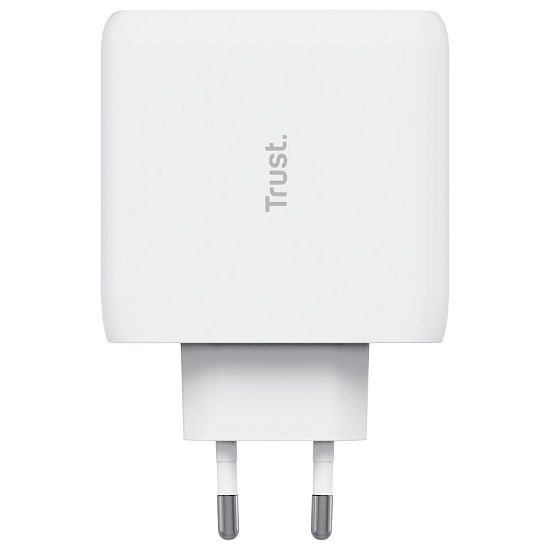Зарядное устройство сетевое Trust Maxo 65Вт, 2xUSB-C PD, белый