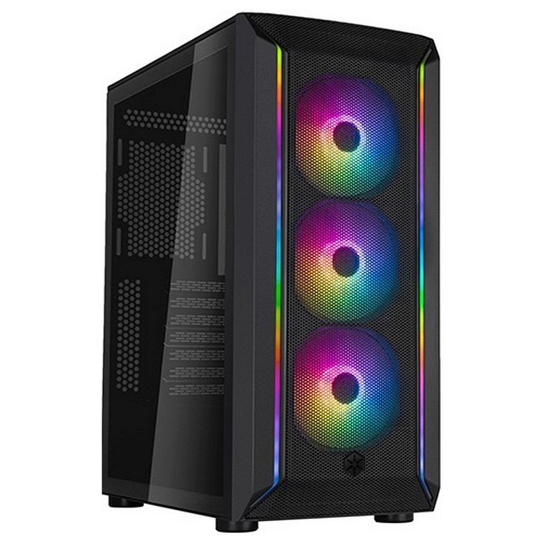 Корпус SilverStone SilverStone FARA FA511Z-BG, без БП, 2xUSB3.0, 3x120mm ARGB fan, TG Side Panel
