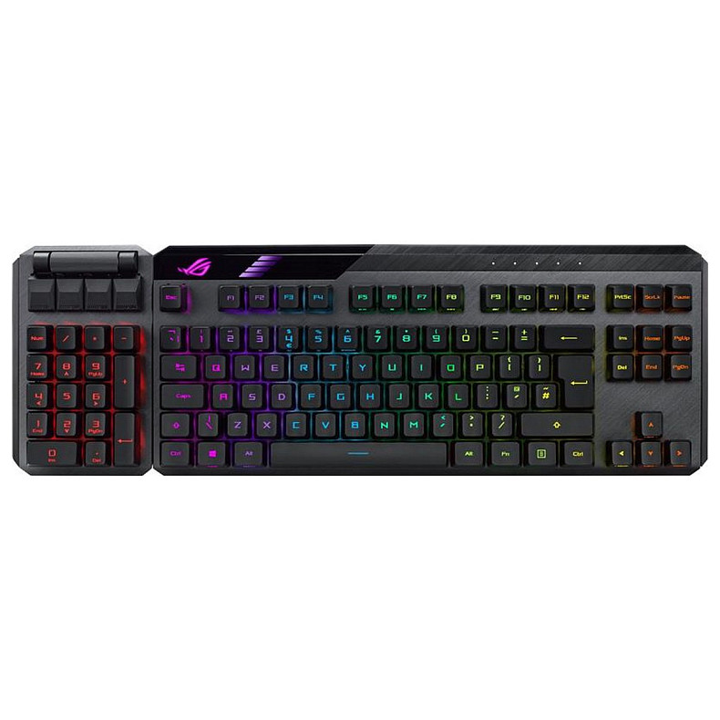 Бездротова клавіатура Asus ROG Claymore II RD RGB WL Black (90MP01W0-BKUA01)