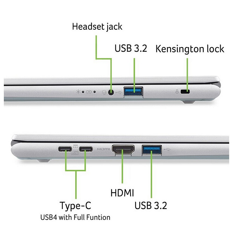 Ноутбук Acer Aspire Go 15 AG15-72P-56D7 (NX.JSVEU.007) Silver