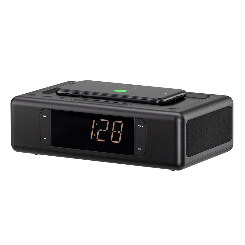 Мультимедійна акустика 2E SmartClock Wireless Charging Black (2E-AS01QIBK)