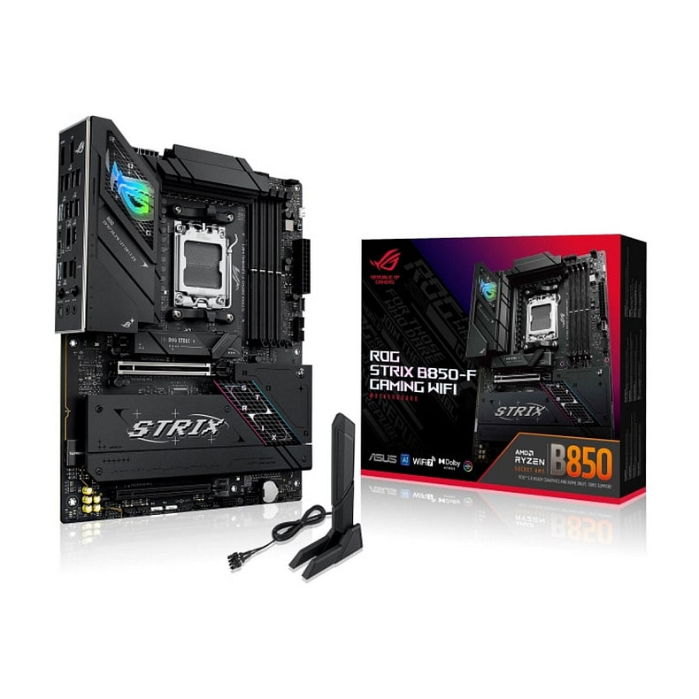 Материнская плата ASUS ROG STRIX B850-F GAMING WIFI sAM5 B850 4xDDR5 M.2 HDMI DP USB BT ATX