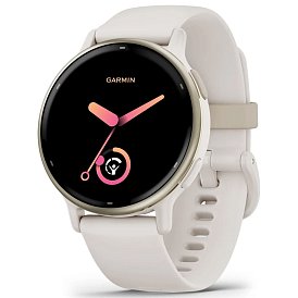 Спортивний годинник GARMIN Vivoactive 5 Cream Gold Aluminum Bezel with Ivory Case and Silicone Band