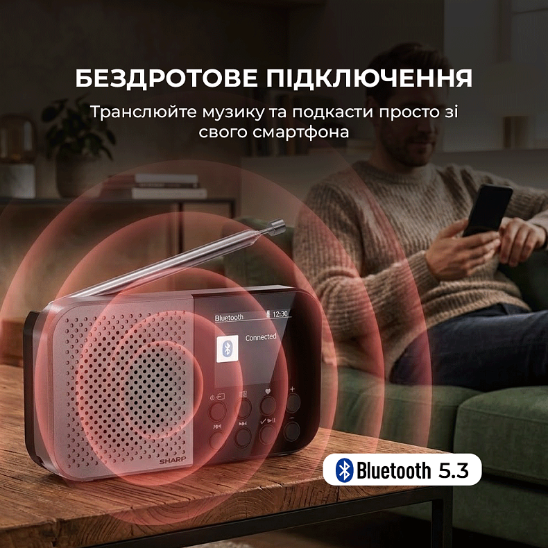 Радіоприймач Sharp DR-P520 Storm Grey