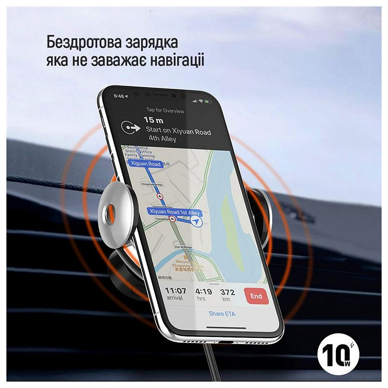 Бездротовий зарядний пристрій ColorWay AutoSense Car Wireless Charger 2 10W Black