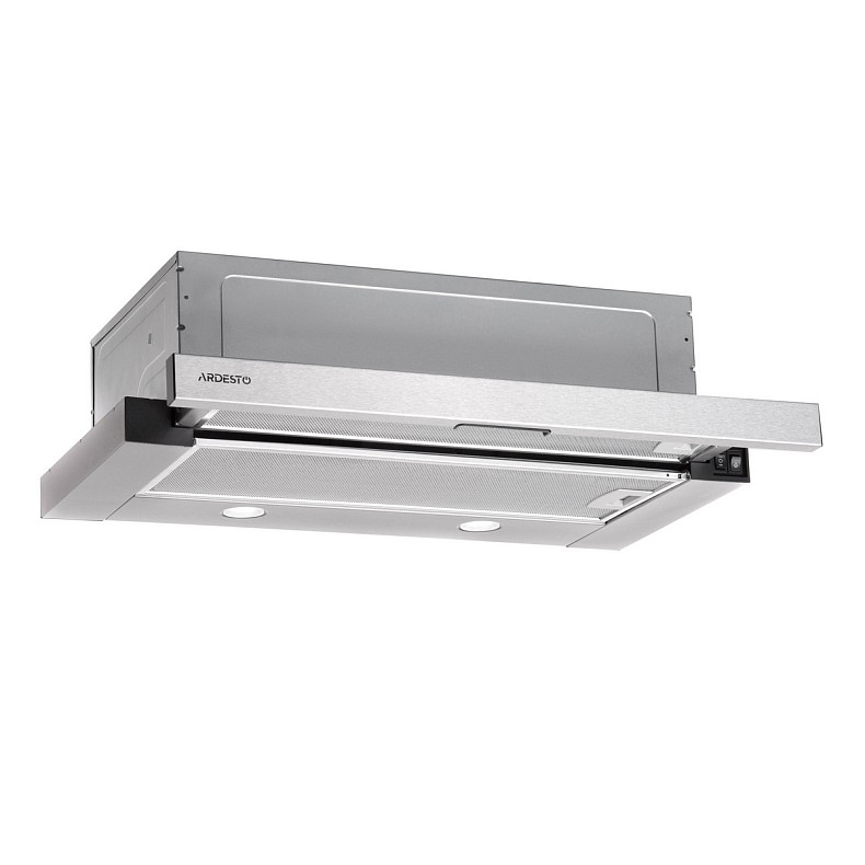 Витяжка Ardesto телескопічна, 60см, 450м3ч, метал, 2х1Вт LED, кнопкове, нерж