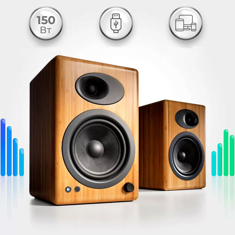 Моноблочна акустична система AudioEngine A5+ BT Bamboo