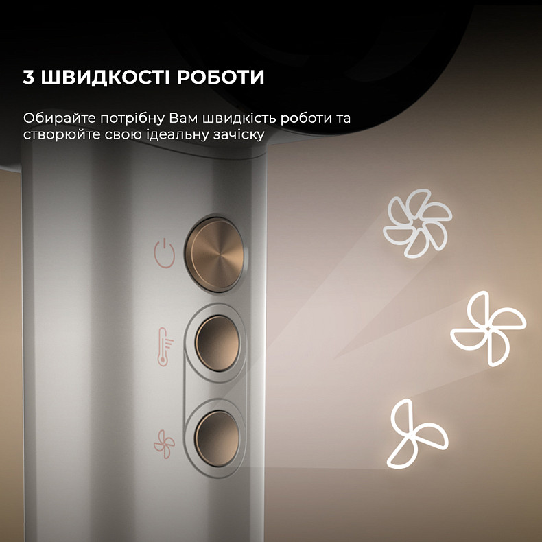 Фен CECOTEC IoniCare RockStar Nano IonTech Champagne