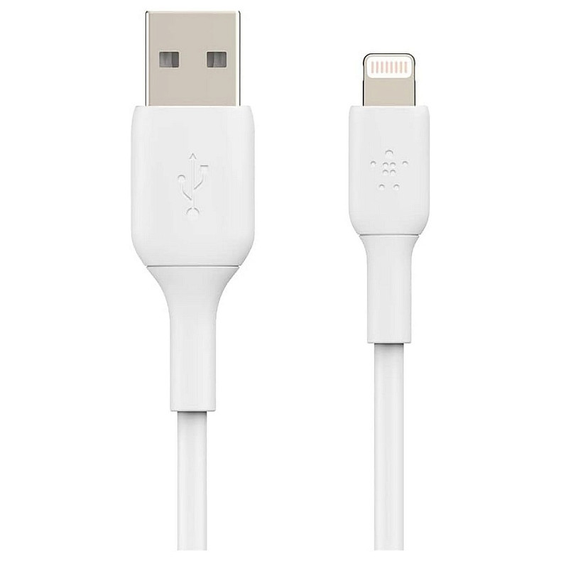 Кабель USB-A > Lightning зарядка/синхронизация Belkin 1м, 12Вт, PVC, (2 Pack), белый