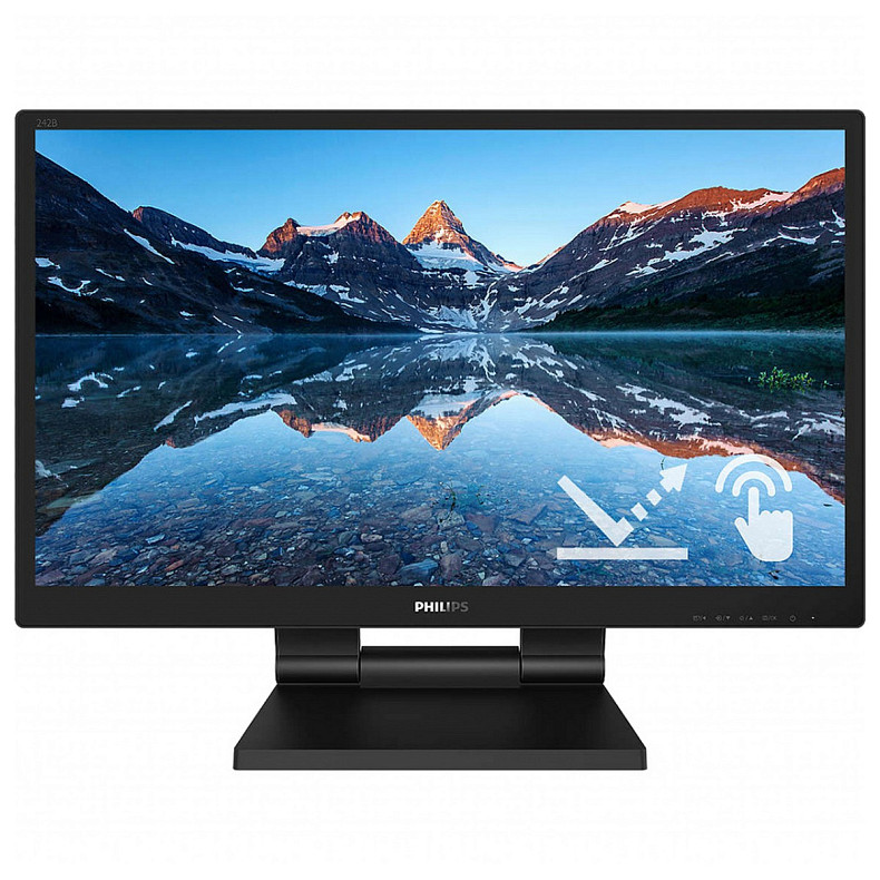 Монітор 23.8" Philips 242B9TL, сенсорний (10 дотиків), IPS, VGA, HDMI, DVI-D, DP, USB, HAS, колонки