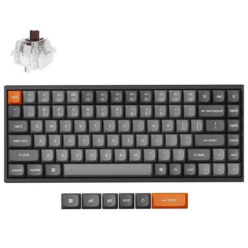 Клавиатура механическая Keychron K2 Max 84Key, K Super Brown, WL/BT/USB-A, Hot-Swap, QMK, EN/UKR, RGB,