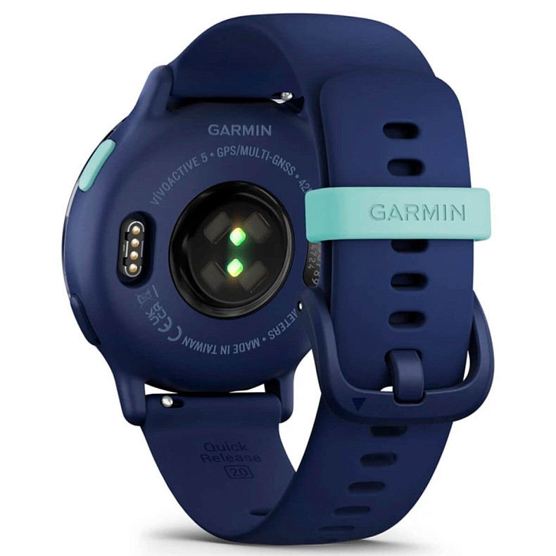 Спортивний годинник GARMIN Vivoactive 5 Metallic Navy Aluminum Bezel with Navy Case and Silicone Band