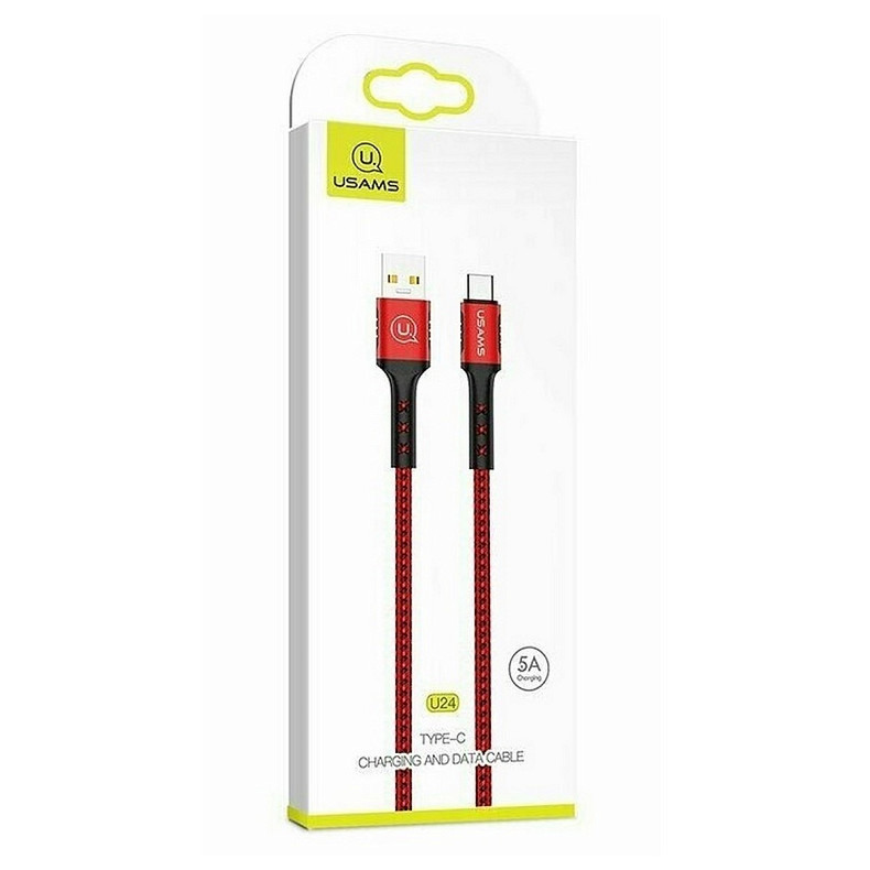 Кабель Usams US-SJ289 USB-USB Type-C, 1.2 м, Red (SJ289USB02)