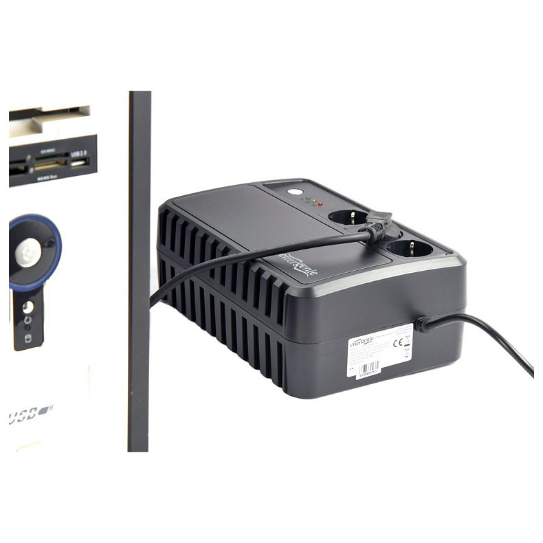 ИБП EnerGenie EG-UPS-3SDT600-01 600VA, Line Int., AVR, 3xSchuko