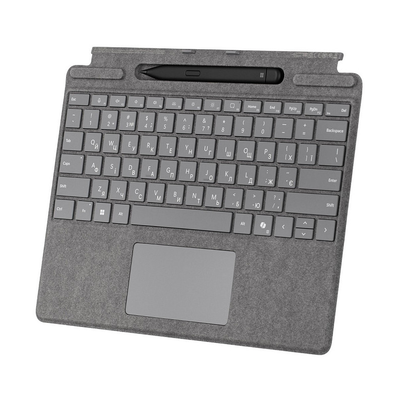 Клавіатура для планшета Surface Pro 8 - 11, Pro X зі стілусом, UKR/ENG, платинова