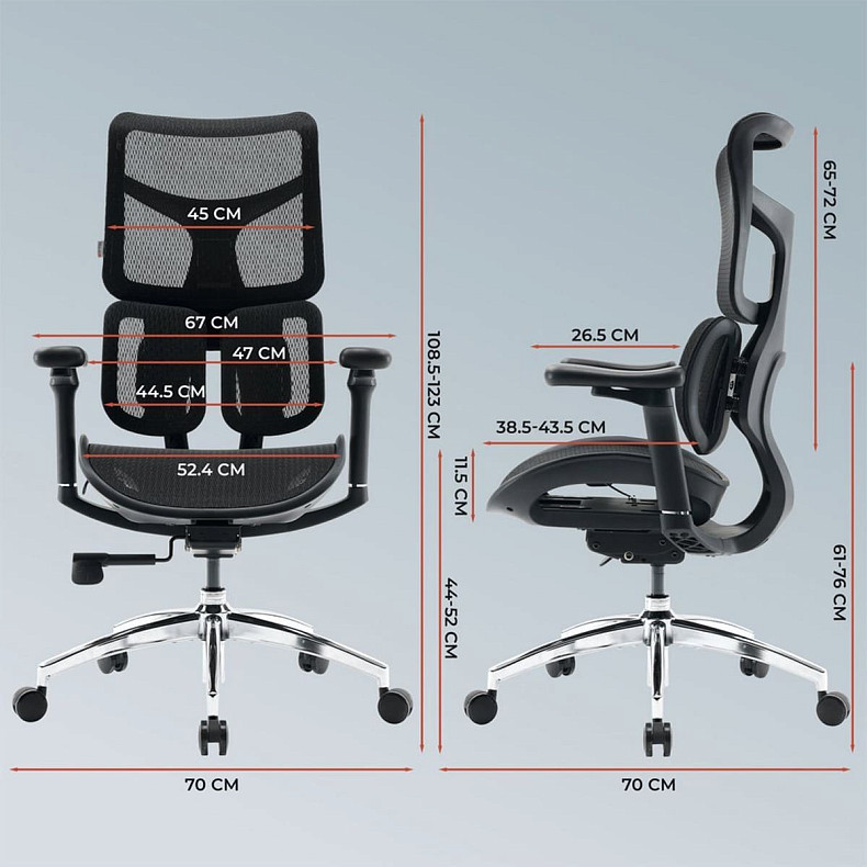 Крісло офісне Sihoo DORO S100 Mesh Black