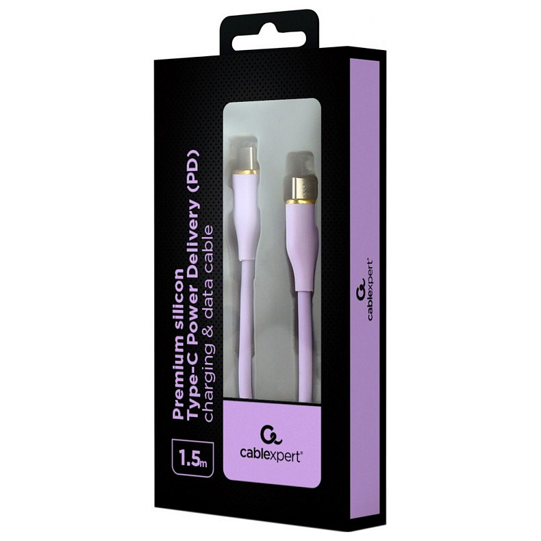 Кабель Cablexpert USB Type-C - USB Type-C (M/M), 3 A, 60 W, 1.5 м, Purple (CC-USB2S-CMCM-1.5M-P)