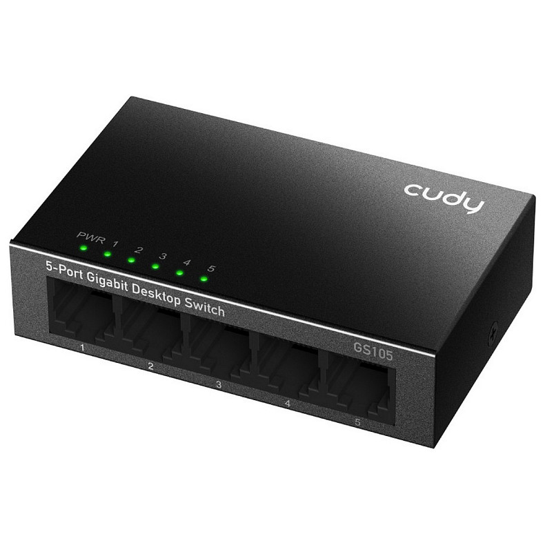 Коммутатор Cudy GS105, 5 портовый Gigabit Metal Desktop Switch