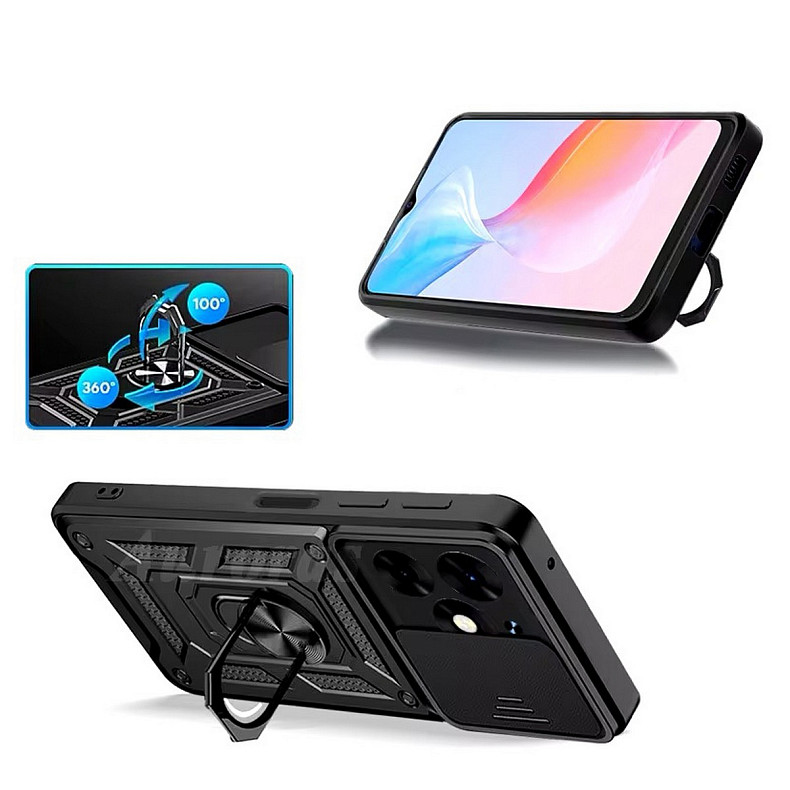 Чохол-накладка BeCover Military для Tecno Spark 20 (KJ5n) Black (712168)