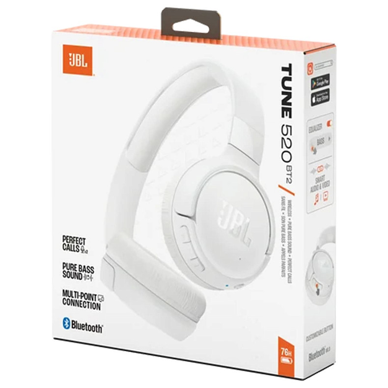 Навушники JBL Tune 520BT2 White (JBLT520BT2WHTEU)