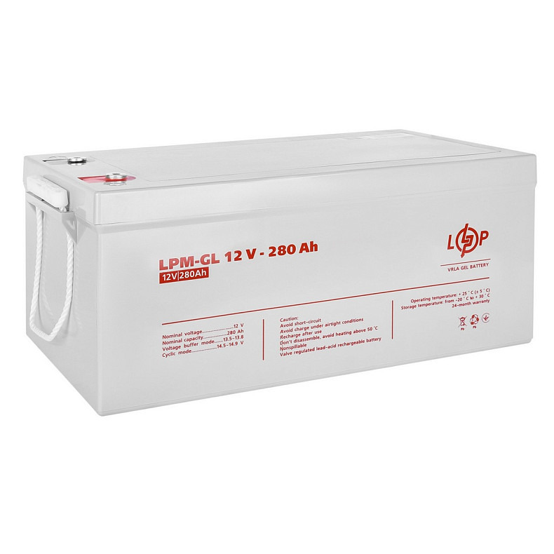 Акумуляторна батарея LogicPower 12V 280AH (LPM-GL 12 - 280 AH) GEL