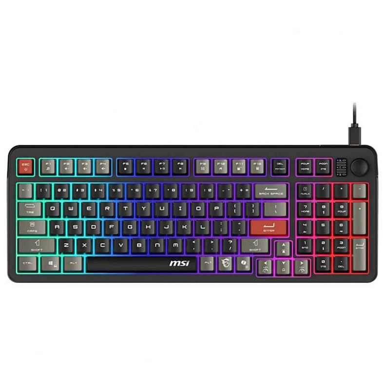 Клавиатура мембранная MSI FORGE GK110 UA 98key, USB-A, EN/UKR/RU, LED, черный