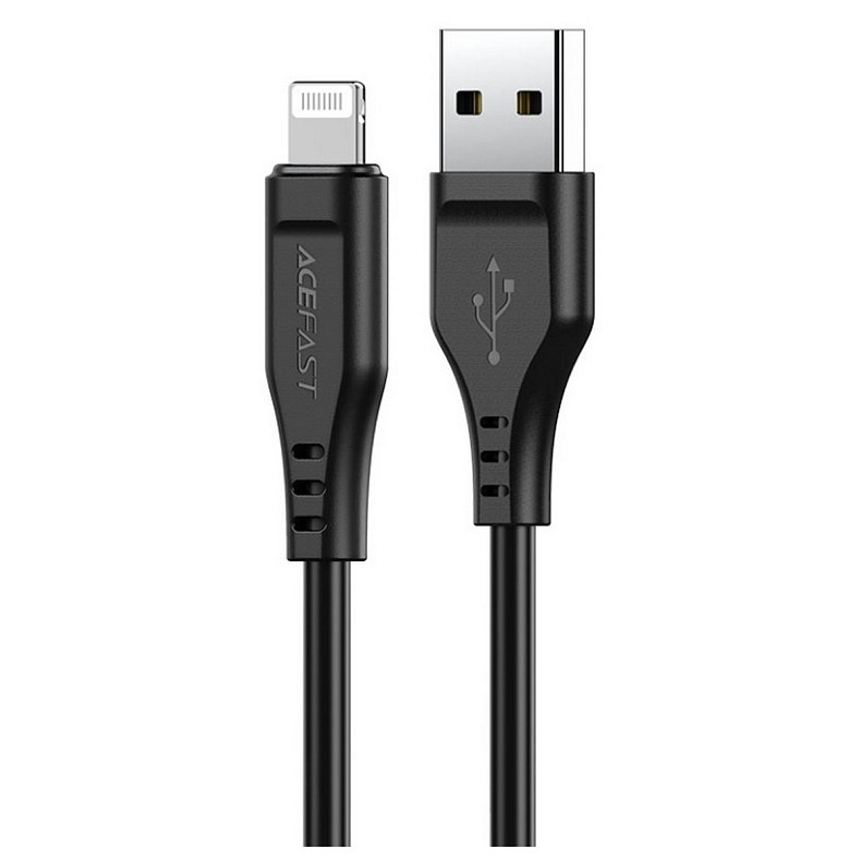 Кабель USB 2.0 Lighting USB-A, 1,2 м, 2,4A, TPE C3-02 Black Acefast