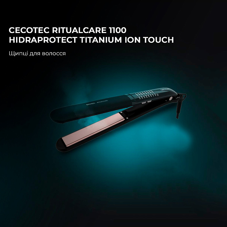 Випрямляч для волосся CECOTEC Bamba RitualCare 1100 HidraProtect Titanium Ion Touch