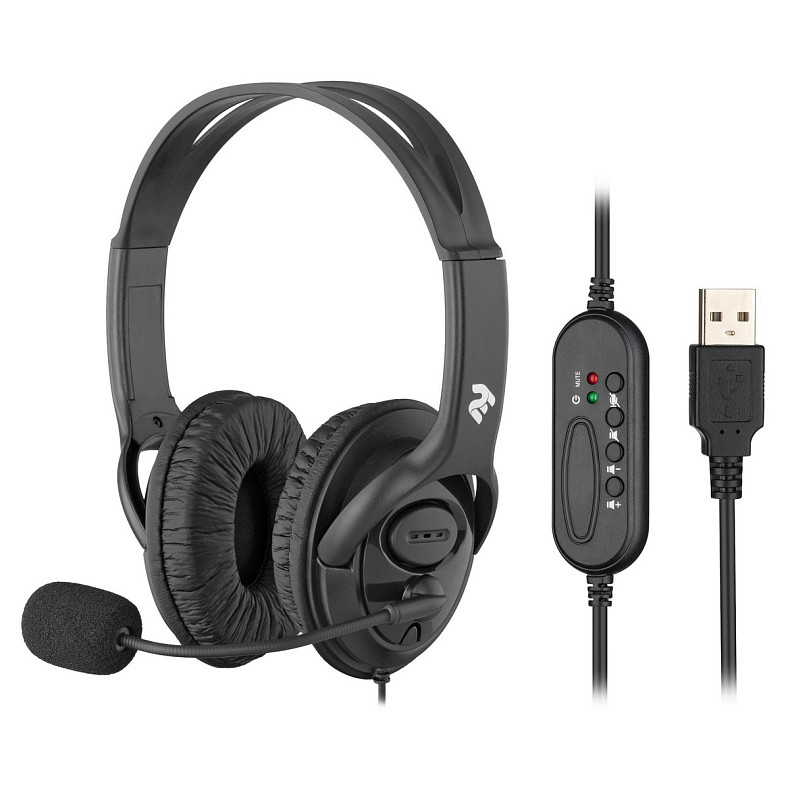 Гарнітура для ПК 2E CH13, Over-Ear, USB