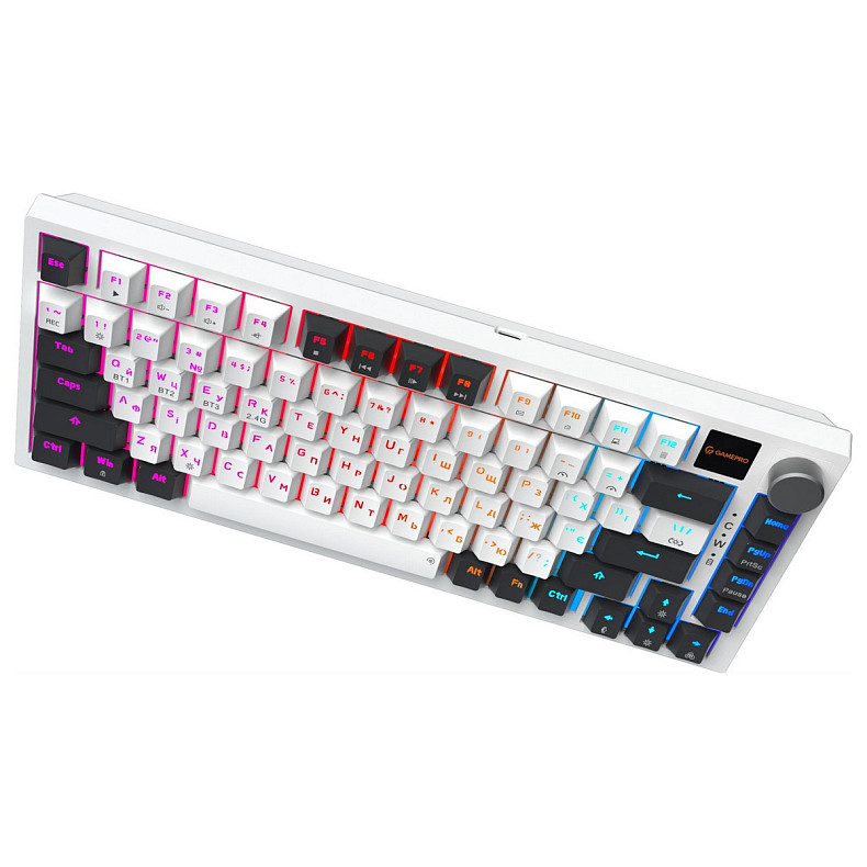 Клавіатура GamePro Asgard Valhalla QLAB Sakura Switch White With Display (MK160-W-D-QS-
