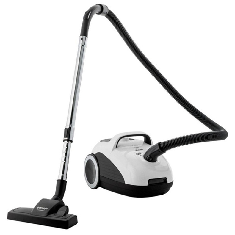 Пилосос Gorenje мішковий, 800Вт, 3л, вага-6.5кг, HEPA, індикатор, телескоп, білий