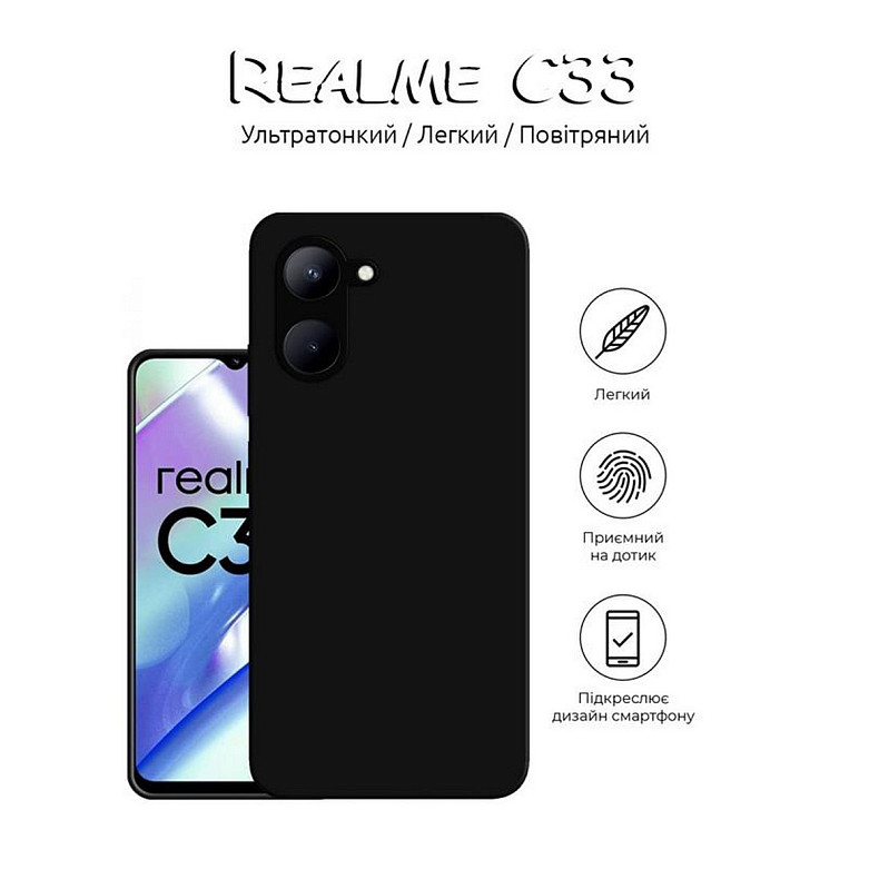 Чехол-накладка BeCover для Realme C33 Black (708667)