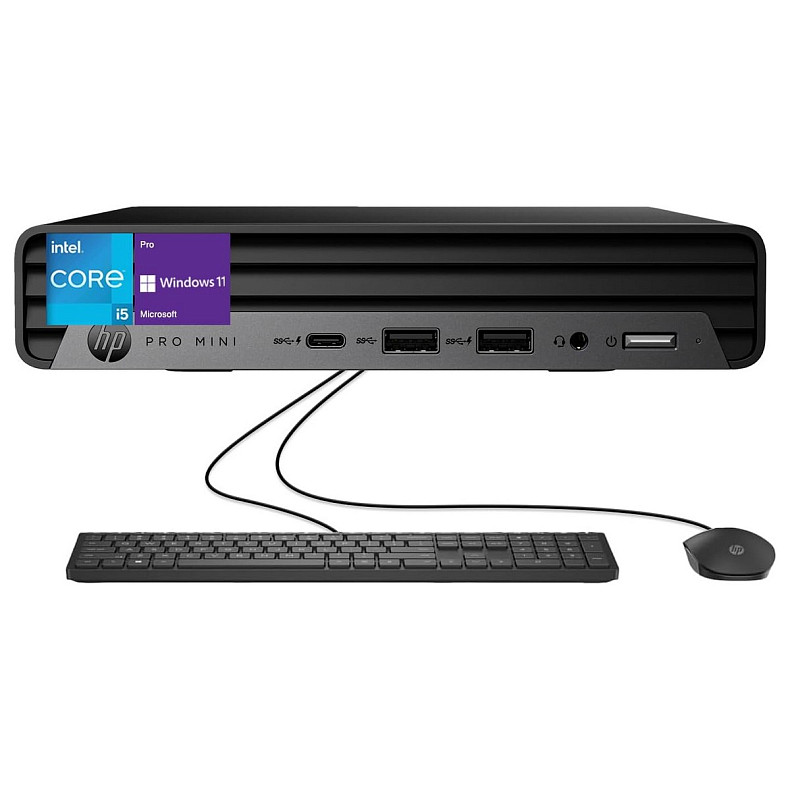 Неттоп HP Pro 400-G9 Mini, Intel i3-13100T, 8GB, F512GB, UMA, WiFi, кл+м, 3р (884V0EA)