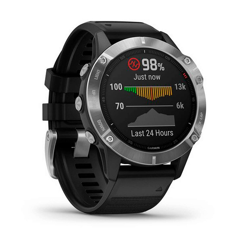 Мультиспортивные часы GARMIN Fenix 6 Silver with Black Band