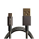 Кабель Grand-X USB-microUSB, Cu, 2,1A, Black, 1m, доп. защита-метал.оплетка (MM-01)