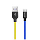 Кабель ColorWay USB-microUSB, 2.4А, 1м, Blue/Yellow (CW-CBUM052-BLY)