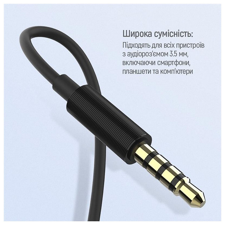 Гарнитура СolorWay Slim 3.5 mm Wired Earphone Blast 1 Black (CW-WD01BK)