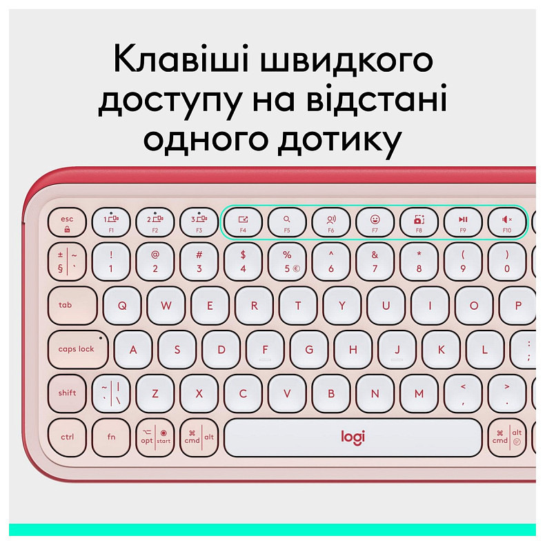 Клавиатура Logitech Pop Icon Keys Rose (920-013073)