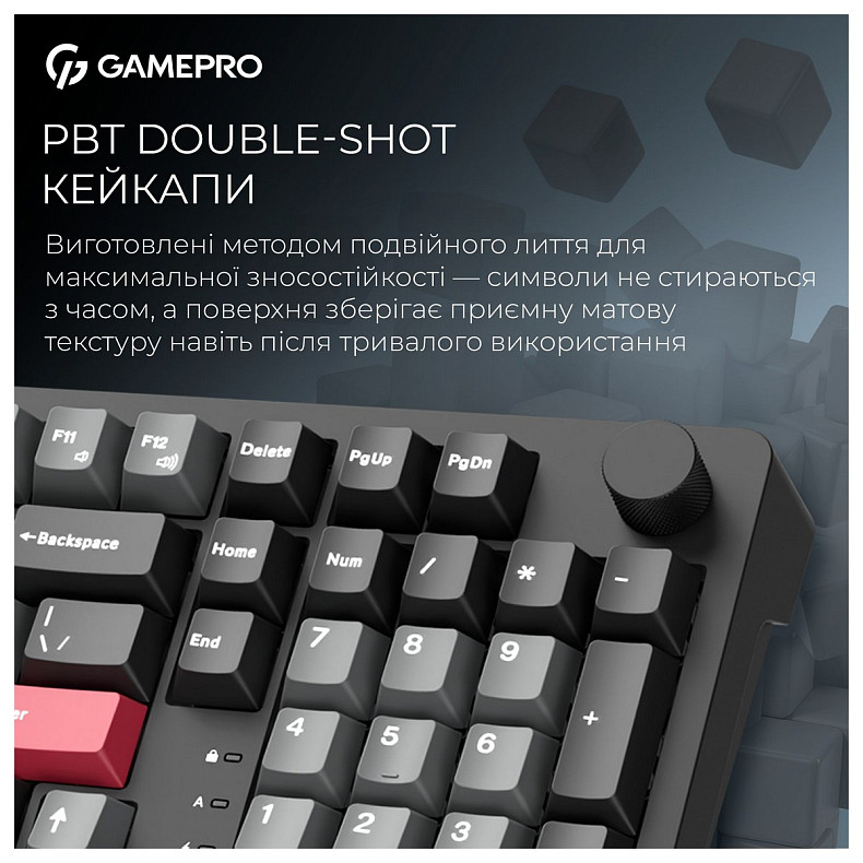 Клавиатура GamePro Asgard Drakkar Keychron Super Red Switch Black (MK305BK)