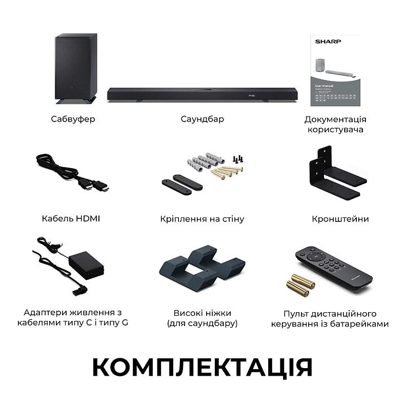 Саундбар Sharp HT-SBW55121(BK)