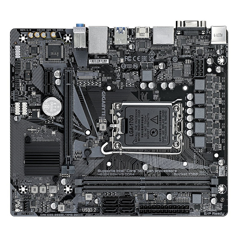 Материнська плата GIGABYTE H610M S2H V3 DDR4 s1700 H610 2xDDR4 HDMI DP D-Sub mATX