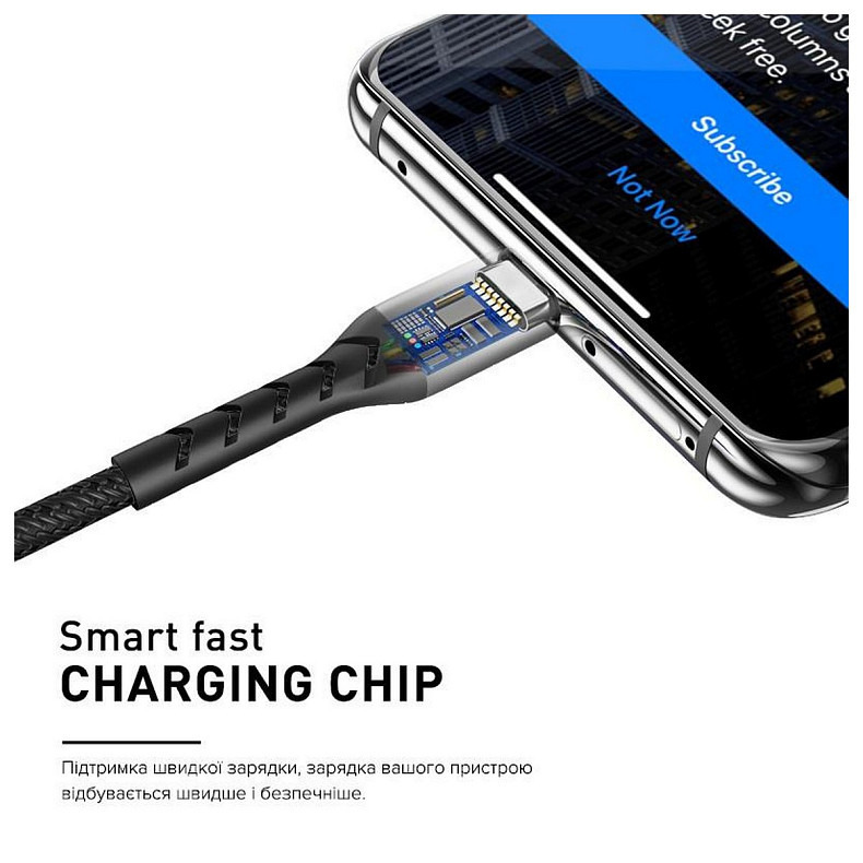 Кабель Luxe Cube Kevlar USB-USB Type C, 1.2м, черный (8886668686280)