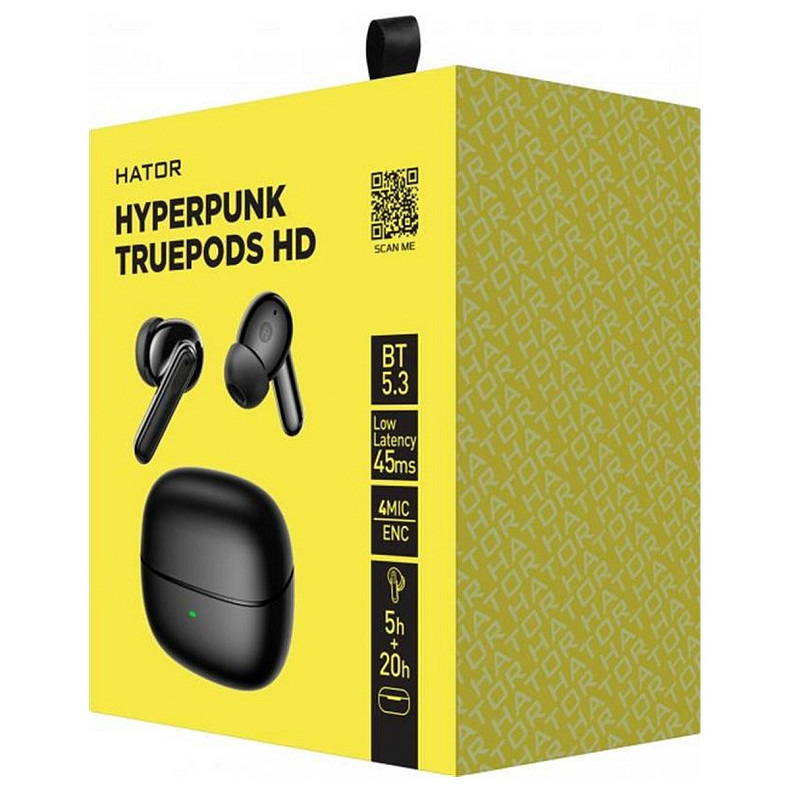 Bluetooth-гарнитура Hator Hyреrpunk Truepods HD Black (HTA-435)