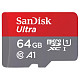 Карта пам'яті SanDisk microSD 64GB C10 UHS-I R140MB/s Ultra