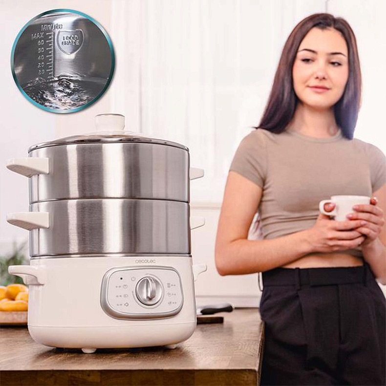 Пароварка CECOTEC Vapovita SteelPot White
