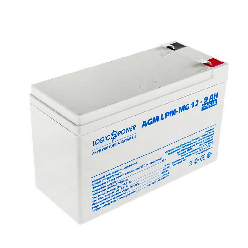 Акумуляторна батарея LogicPower 12V 9AH AGM мультигель (LPM-MG 12 - 9 AH)