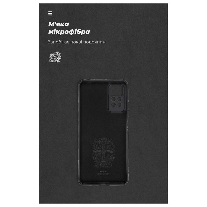 Чехол-накладка Armorstandart Icon для Xiaomi Redmi Note 12 Pro 4G Camera cover Black (ARM69372)