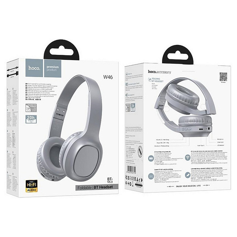 Bluetooth-гарнитура Hoco W46 Light Blue (W46LB)