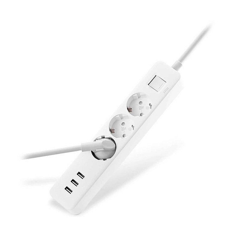 Сетевой фильтр-удлинитель Xiaomi Mi Power Strip (3 розетки + 3 USB) XMCXB04QM EU White (NRB4030GL)