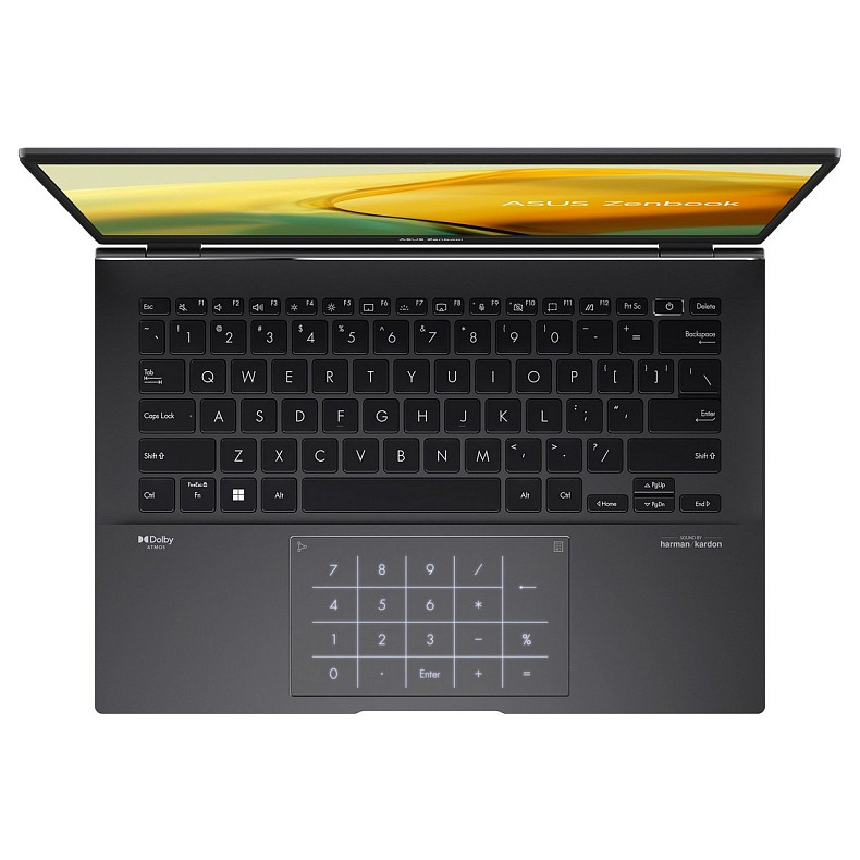 Ноутбук ASUS Zenbook 14 UM3402YA-KP752 14" WQXGA IPS, AMD R5-7430U, 16GB, F1TB, UMA, NoOS, Черный